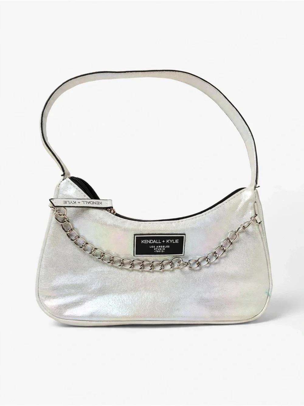 Kendall & Kylie Iridescent Hobo Shoulder Bag with Chain
